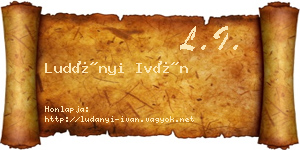 Ludányi Iván névjegykártya